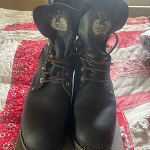 Black Leather Men's Boots